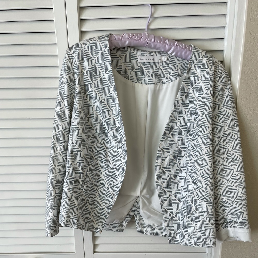 Blue and White Blazer
